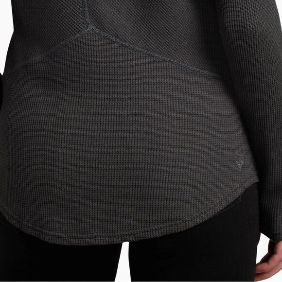 Kuhl | Petra Waffle Turtleneck Base Layer Charcoal Gray Outdoors | Size Small - Picture 6 of 14